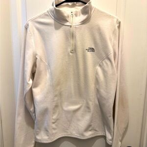 The North Face pull over white fleece
